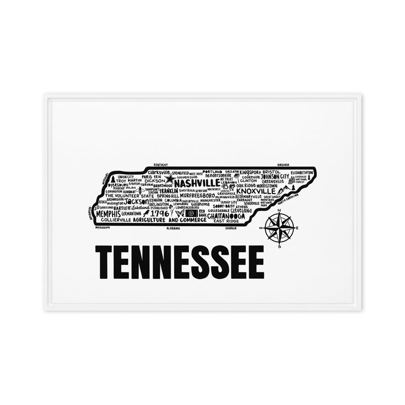 Tennessee Framed Canvas Print