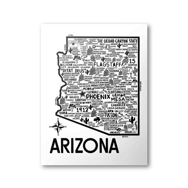 Arizona Map Print | Katie Ford