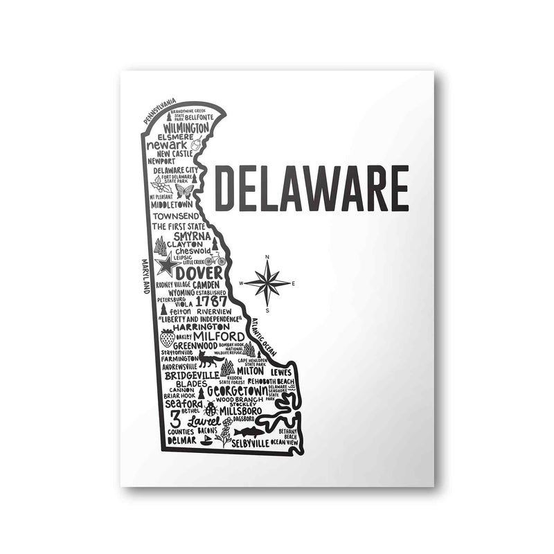 Delaware Map Print | Katie Ford