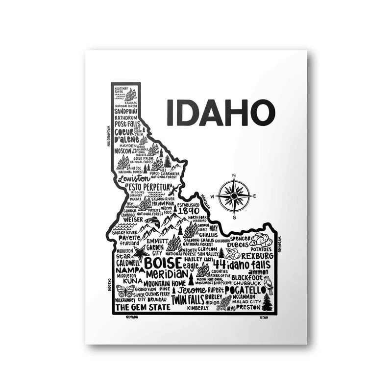 Idaho Map Print | Katie Ford