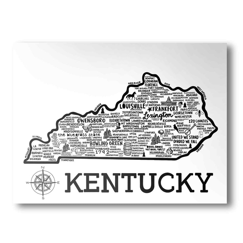 Kentucky Map Print | Katie Ford