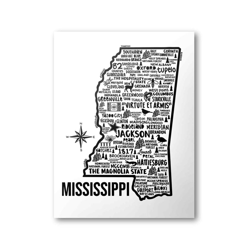 Mississippi Map Print | Katie Ford