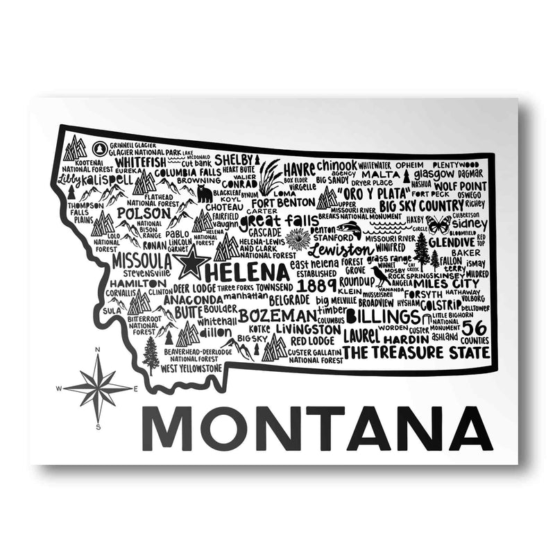 Montana Map Print | Katie Ford