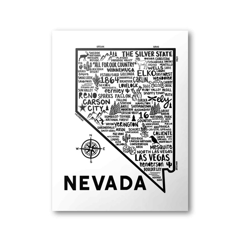 Nevada Map Print | Katie Ford