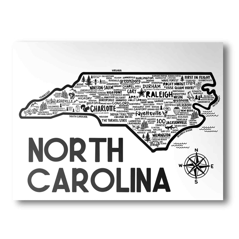 North Carolina Map Print | Katie Ford