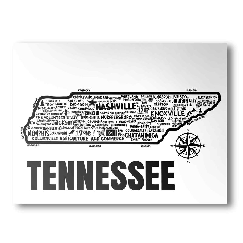 Tennessee Map Print | Katie Ford