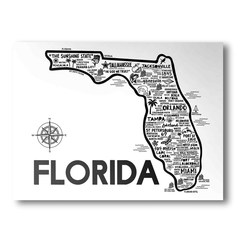 Florida Map Print | Katie Ford