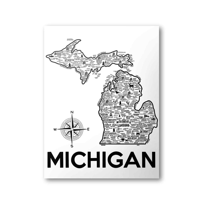 Michigan Map Print | Katie Ford