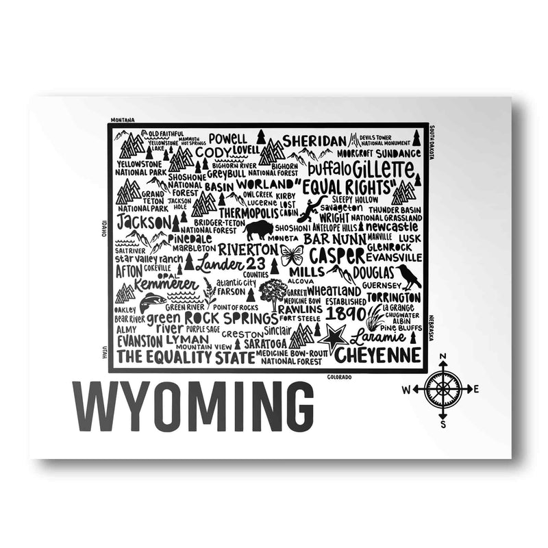 Wyoming Map Print | Katie Ford
