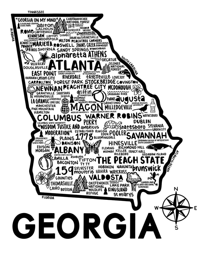 Georgia Map Print | Katie Ford