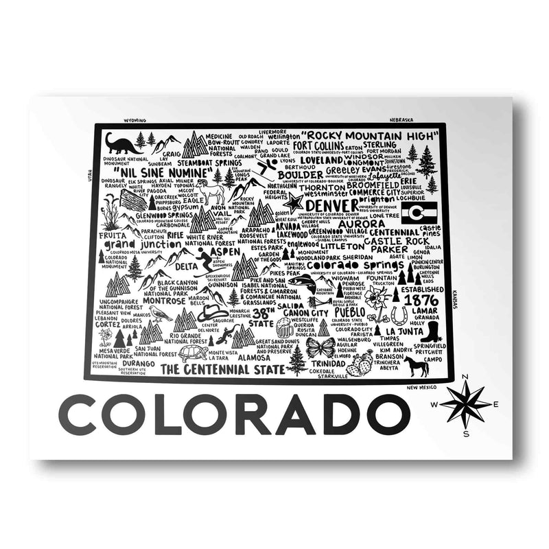 Colorado Map Print | Katie Ford