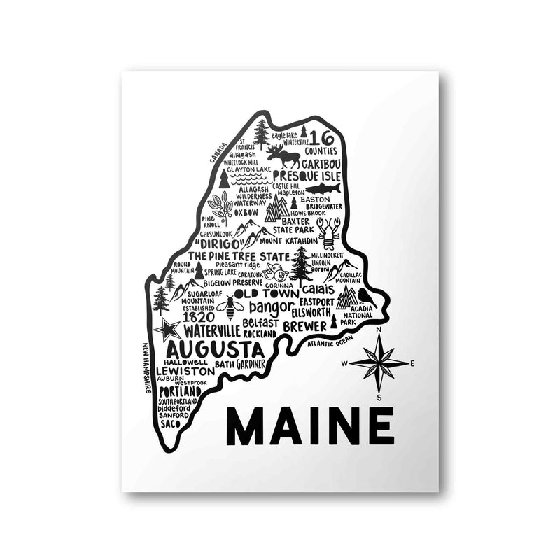 Maine Map Print | Katie Ford