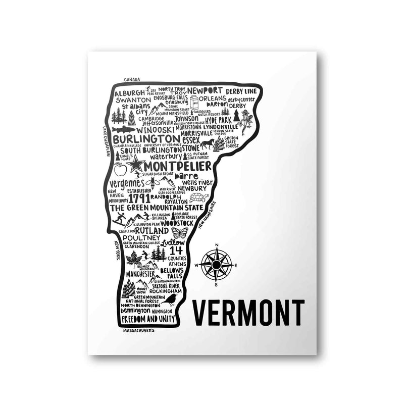 Vermont Map Print | Katie Ford