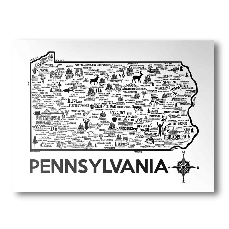 Pennsylvania Map Print | Katie Ford