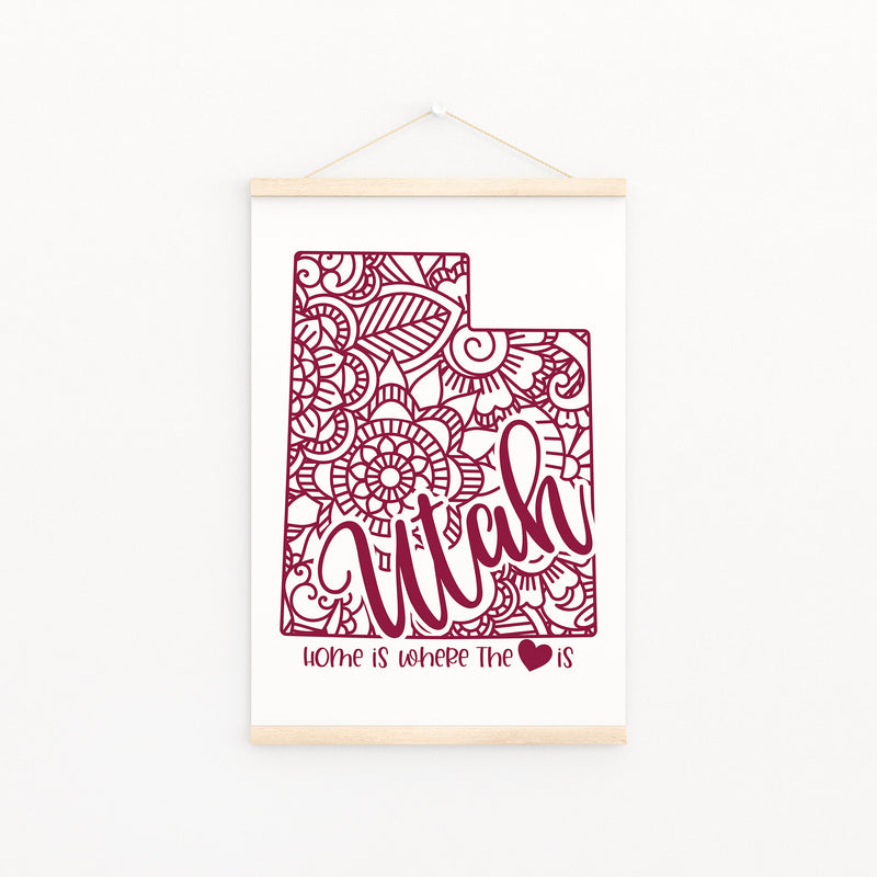 Alabama Poster | Custom Color | Home Is Where The Heart Is