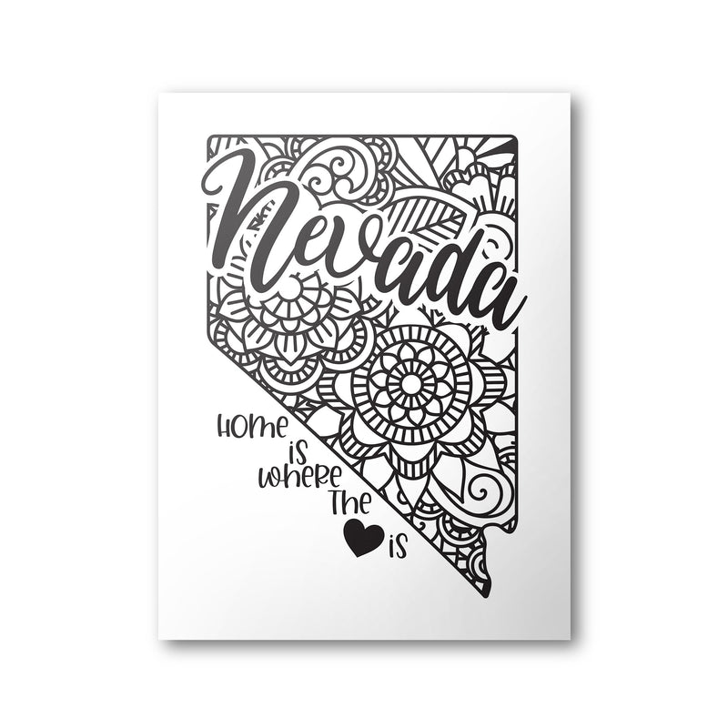 Nevada Poster | Custom Color | Home Is Where The Heart Is