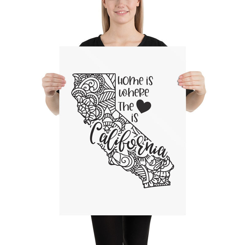 Alabama Poster | Custom Color | Home Is Where The Heart Is