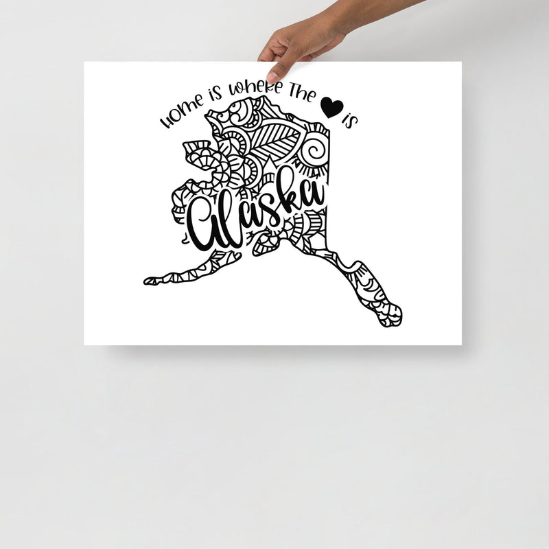 Oregon Poster | Custom Color | Home Is Where The Heart Is