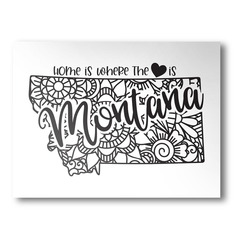 Montana Poster | Custom Color | Home Is Where The Heart Is