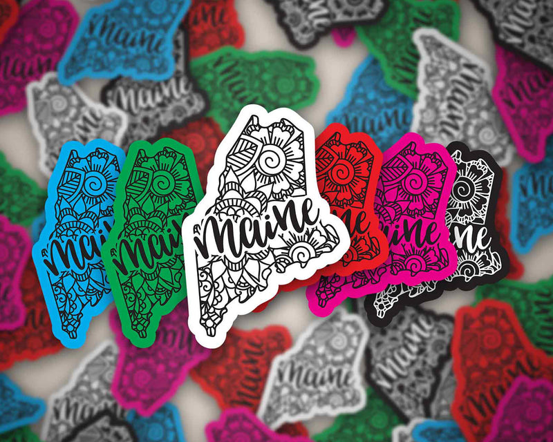 Maine Sticker | Bumper Sticker | Bottle Sticker | Travel Sticker | Laptop Sticker | Waterproof Sticker | Vinyl Sticker | Decal | 3.5"