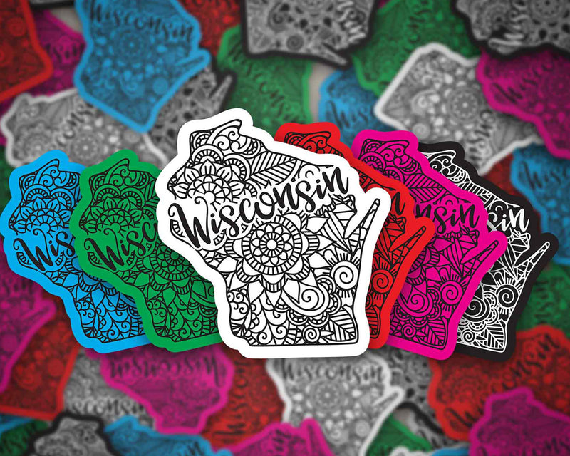 Wisconsin Sticker | Bumper Sticker | Bottle Sticker | Travel Sticker | Laptop Sticker | Waterproof Sticker | Vinyl Sticker | Decal | 3.5"