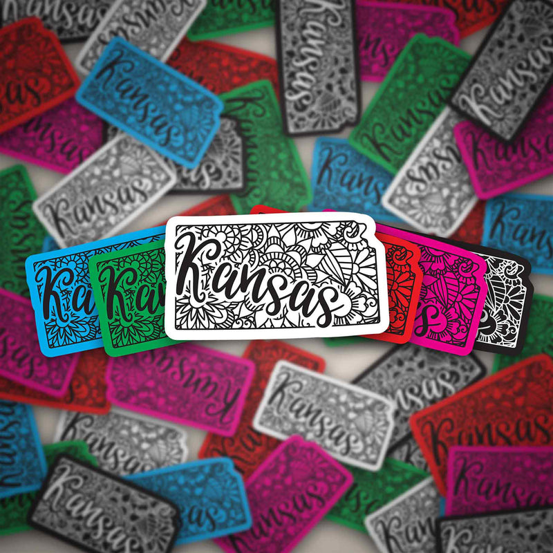 Kansas Sticker | Bumper Sticker | Bottle Sticker | Travel Sticker | Laptop Sticker | Waterproof Sticker | Vinyl Sticker | Decal | 3.5"