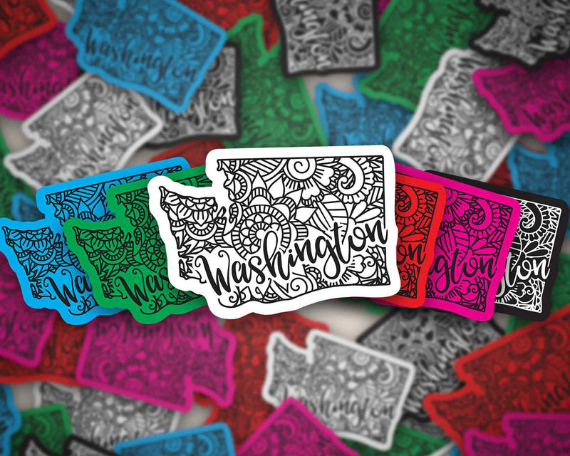 Washington Sticker | Bumper Sticker | Bottle Sticker | Travel Sticker | Laptop Sticker | Waterproof Sticker | Vinyl Sticker | Decal | 3.5"