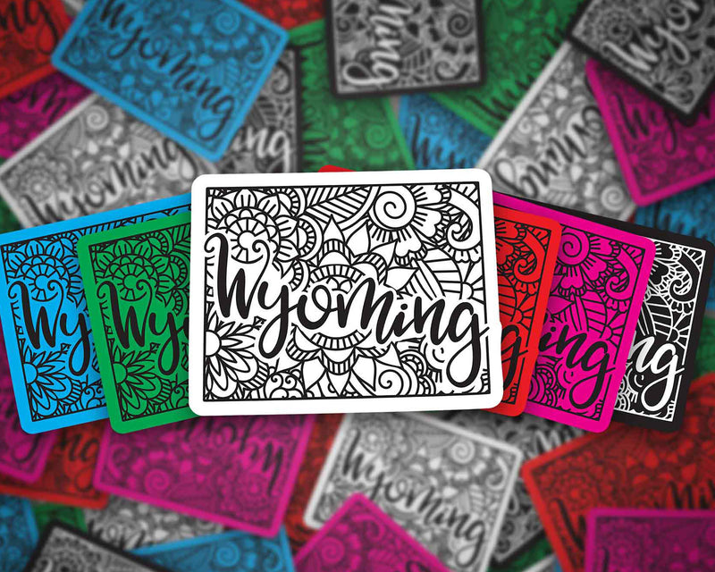 Wyoming Sticker | Bumper Sticker | Bottle Sticker | Travel Sticker | Laptop Sticker | Waterproof Sticker | Vinyl Sticker | Decal | 3.5"